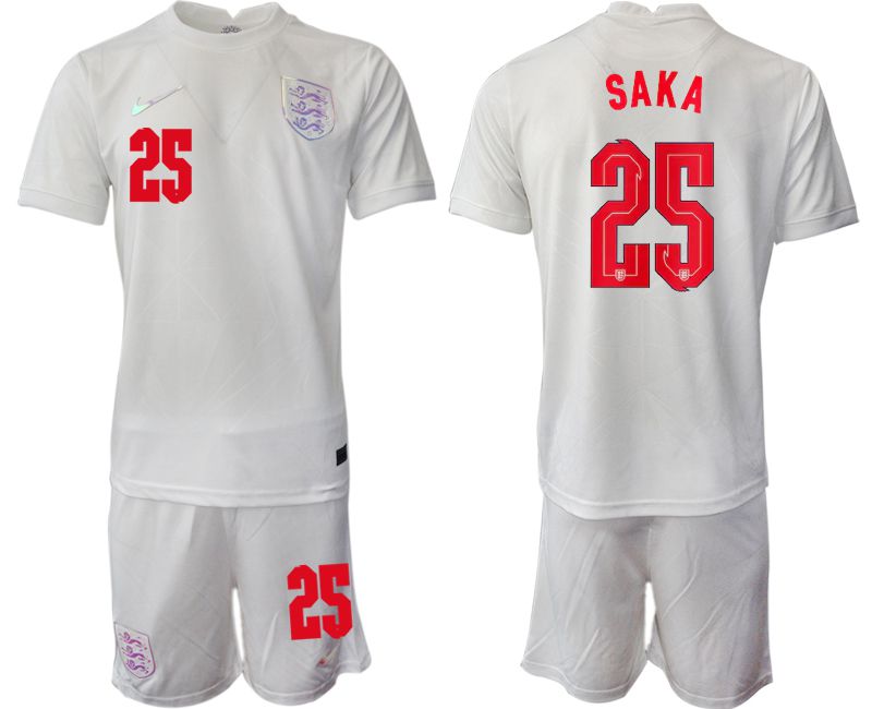 Men 2022 World Cup National Team England home white 25 Soccer Jersey